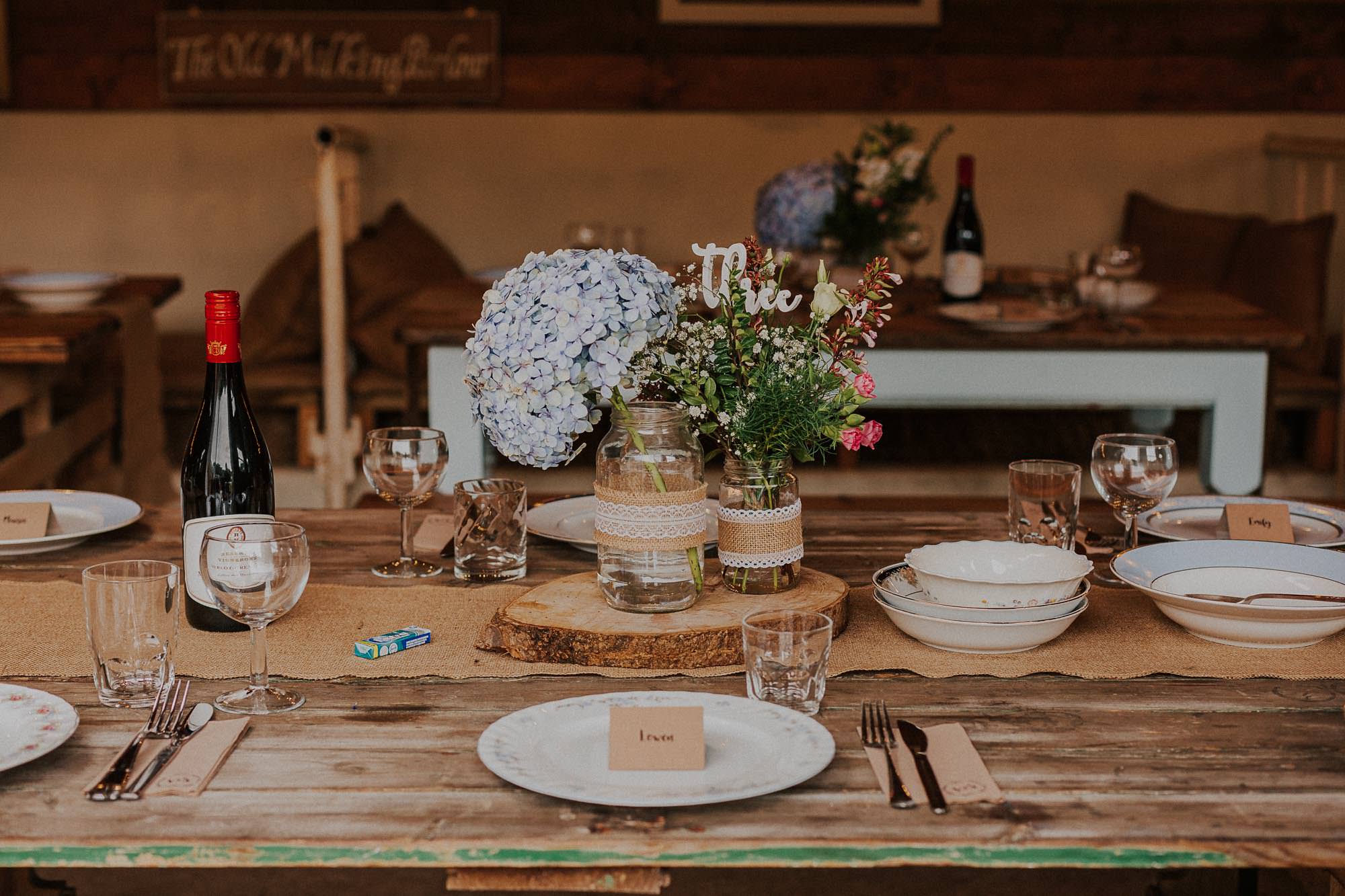 Rustic table decoration